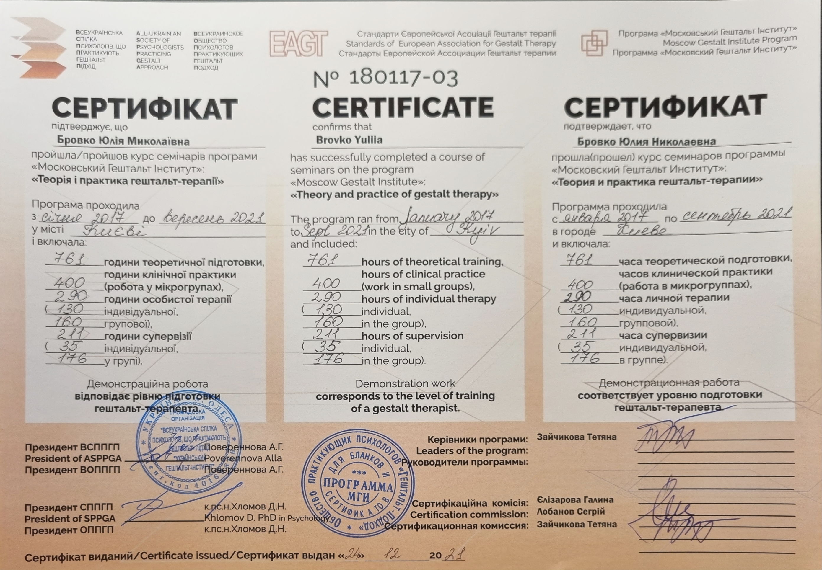 Юлия Осьмак психотерапевт