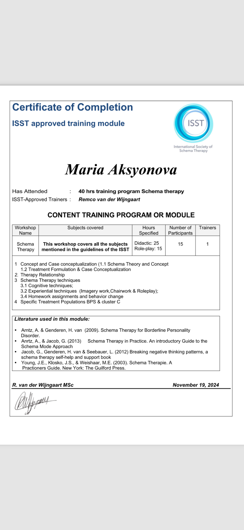 Maria Aksyonova psychotherapist