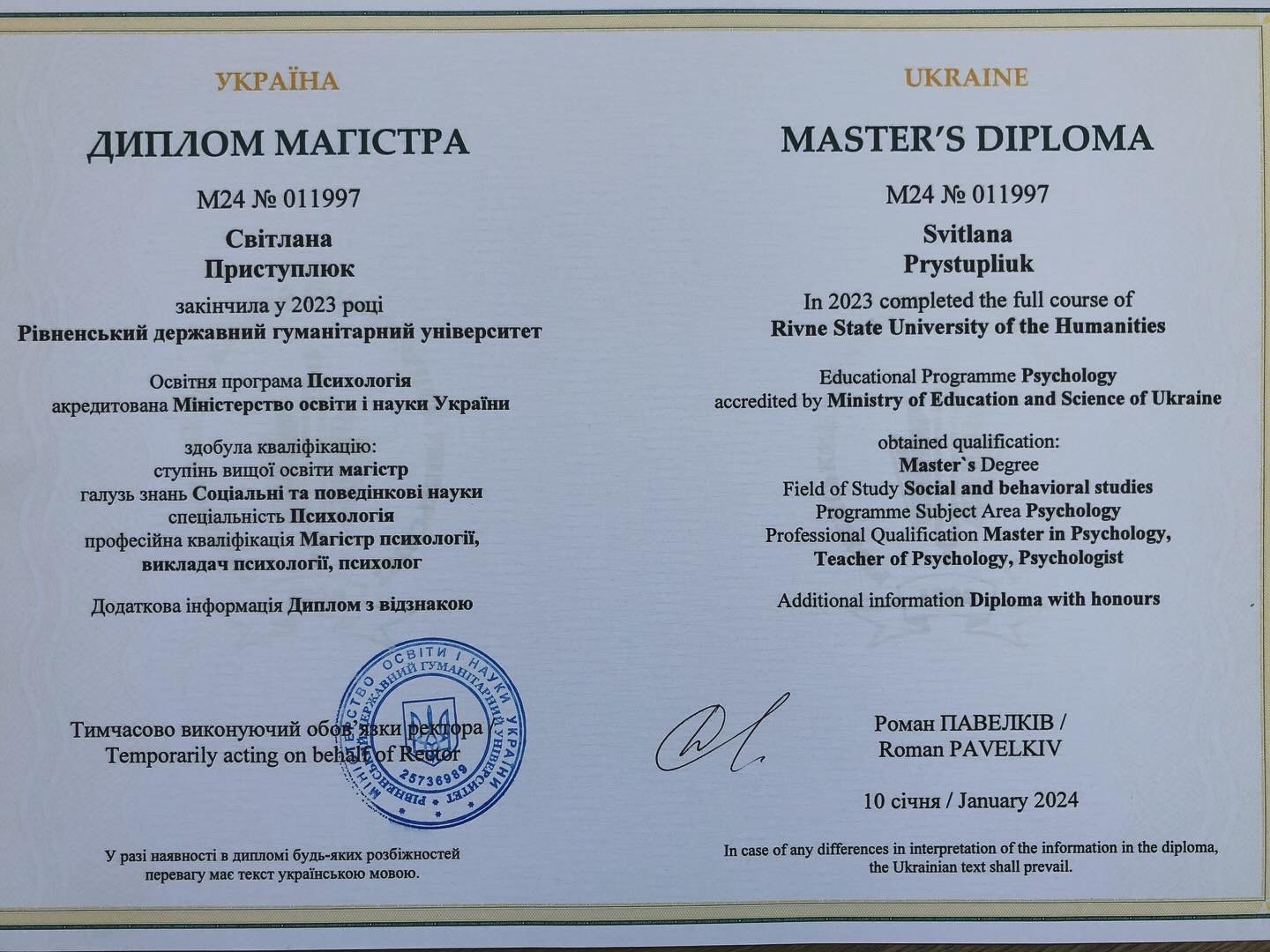 Світлана Приступлюк психотерапевтка