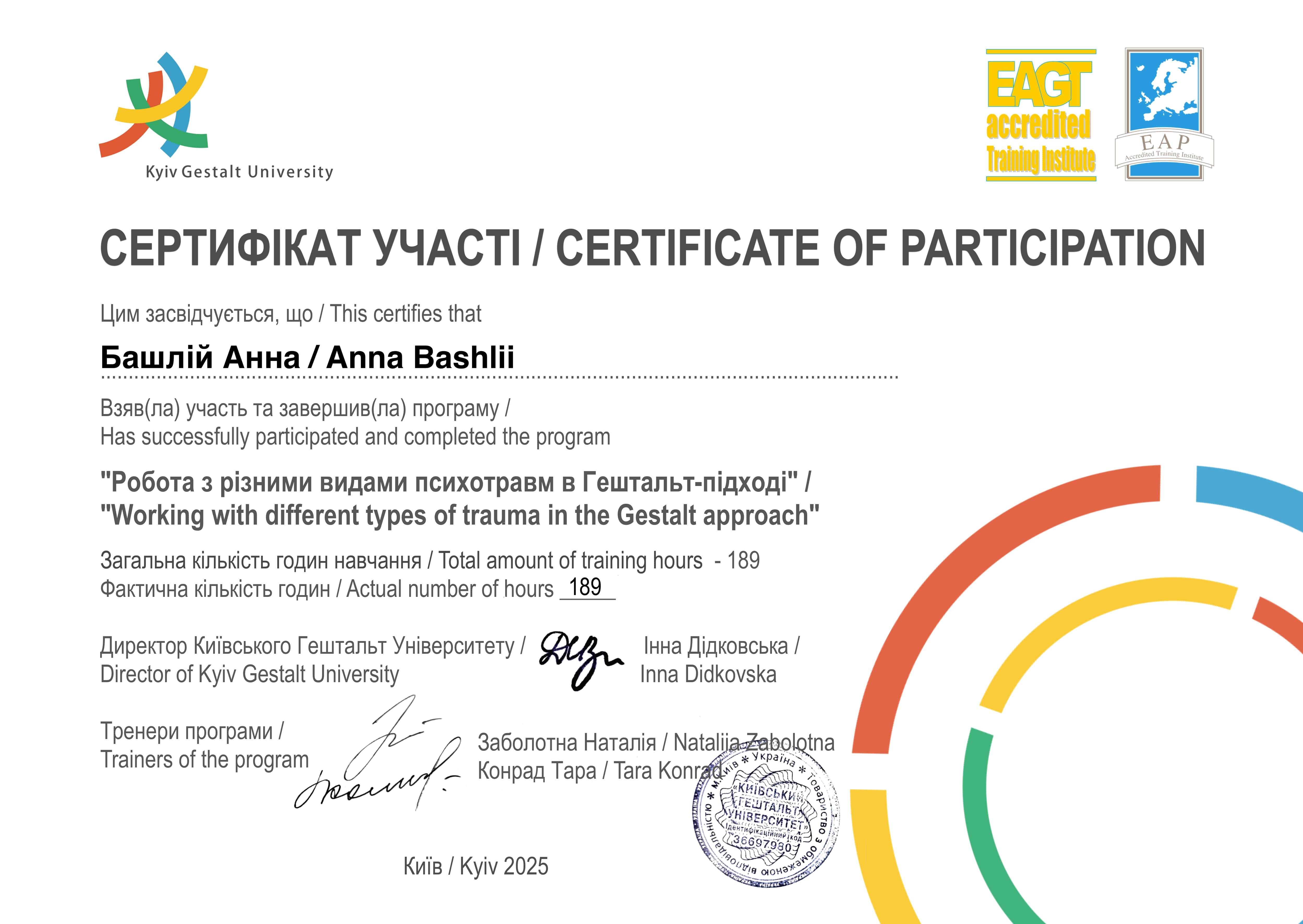 Анна Башлій психотерапевтка