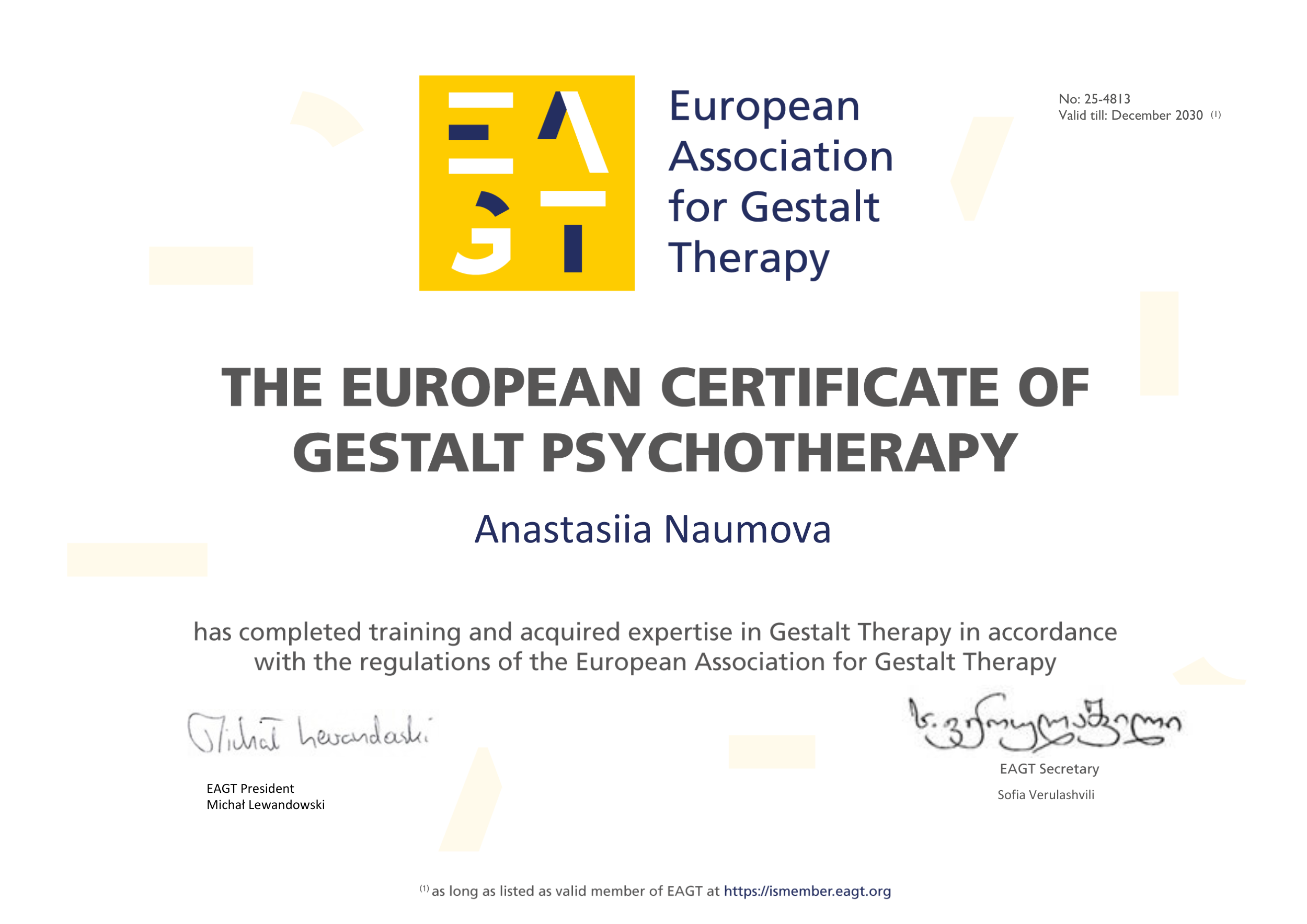 Anastasiia Naumova – gestalt-therapist
